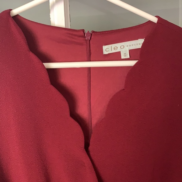 CLEO- red dress with scalloped edges - Picture 2 of 3